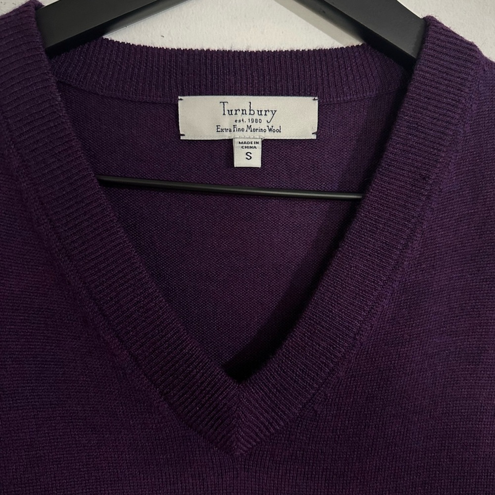 Turnbury Mens 100% Extra Fine Merino Wool Sweater Vest - Picture 2 of 6